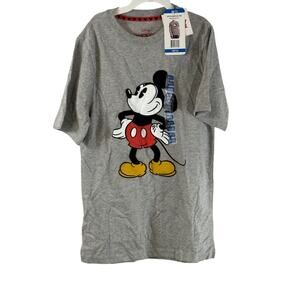 Disney Boy's Mickey Mouse Short Sleeve Tee, Gray, L (10/12), NWT